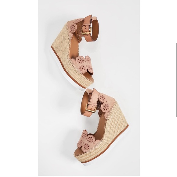 See by Chloe Glyn Wedge Espadrilles, Cipria, 37 - Picture 5 of 10